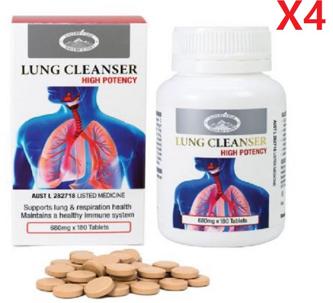 호주 네이쳐스탑 렁 클렌져 680mg 180캡슐 X4, 180정, 4개