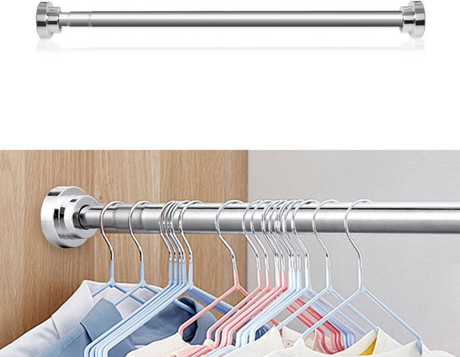 스토움 스텐 압축봉 길이조절 올스텐봉 샤워 커튼봉 강력 옷걸이봉 스프링식