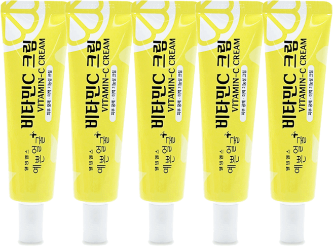 웰빙헬스팜 예쁜얼굴 비타민C 크림, 25g, 5개