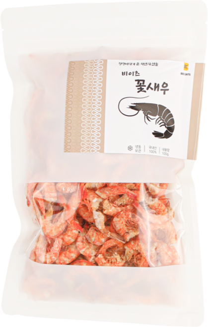 [100% 국내산] 비이츠 군산 앞바다 꽃새우 두절 건새우, 1개, 100g