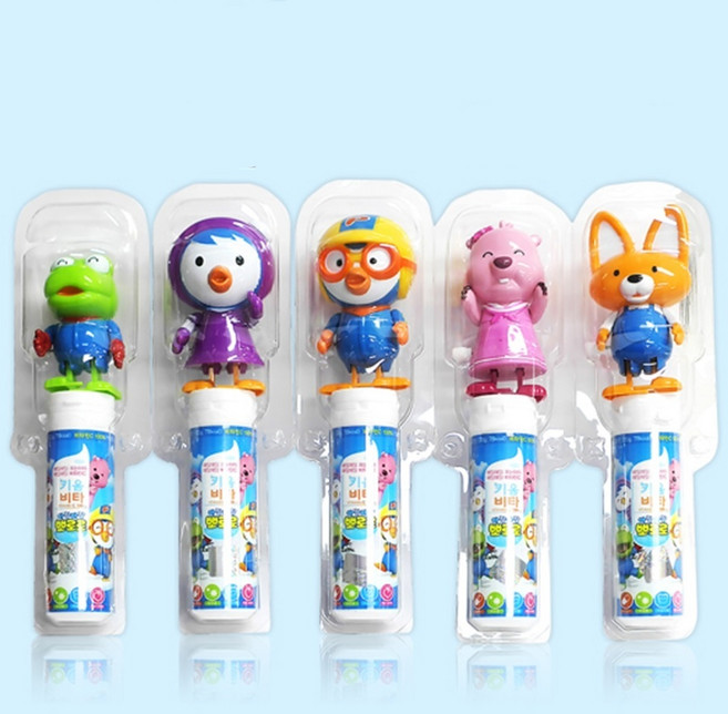 움직이는 피규어 비타민캔디 1개(랜덤발송) 뽀로로 인형 태엽 용기 어린이 선물, 1개