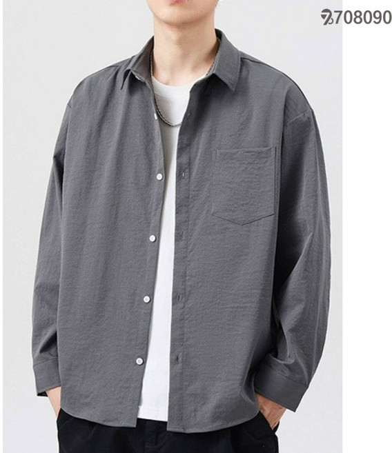 708090 남성 여름 린넨셔츠 통기성 좋은 남성 셔츠