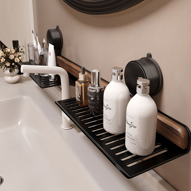 어반라이프 무타공 흡착식 욕실선반 화장실 세면대 정리대