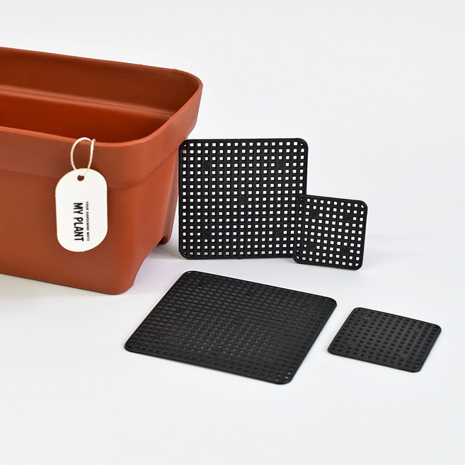 사각 조각 깔망 화분망 흙거름망 화분깔망 마이플랜트, 사각 조각 깔망 4호(10cm), 1개