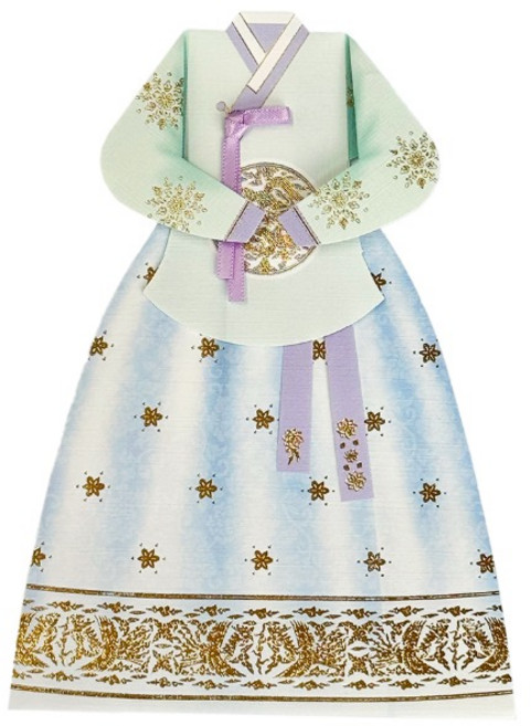 [솜씨카드] 단아하고 아름답고 잔잔하지만 기품이 넘치는 고귀한 중전 한복 축하카드 /SH-0001, 혼합, 1개, 한복카드1개