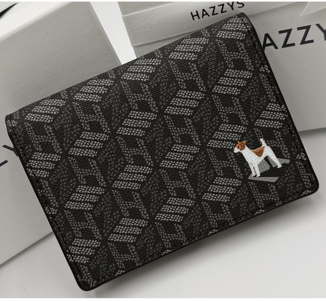 헤지스 캐릭터배색 소가죽 명함지갑 (선물포장)