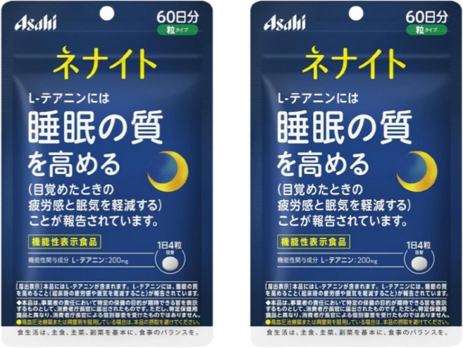 아사히 네나이트 L테아닌 200mg 240정 x 2팩 120일분 - 쿠팡