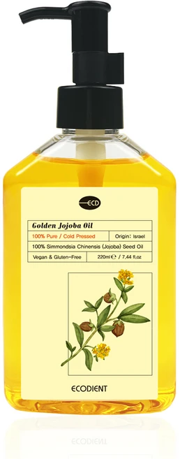 [에코디언트] 100% 퓨어 골든 호호바 오일, 1개, 220ml - 쿠팡