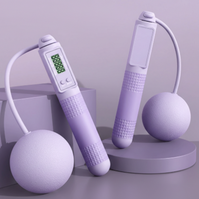 루베리코 스마트 2in1 카운터 멀티 줄없는 줄넘기, 1개, 퍼플