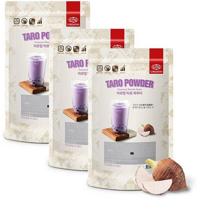 까로망 타로 버블티 파우더, 1kg, 1개입, 3개