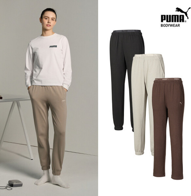 [푸마바디웨어] [푸마][푸마] 여성 융기모 홈웨어 팬츠 3종 세트