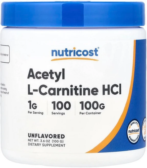 Nutricost 아세틸 L-카르니틴 HCl 무맛 100g(3.6oz) NCS-67545, 100g, 1개 - 쿠팡