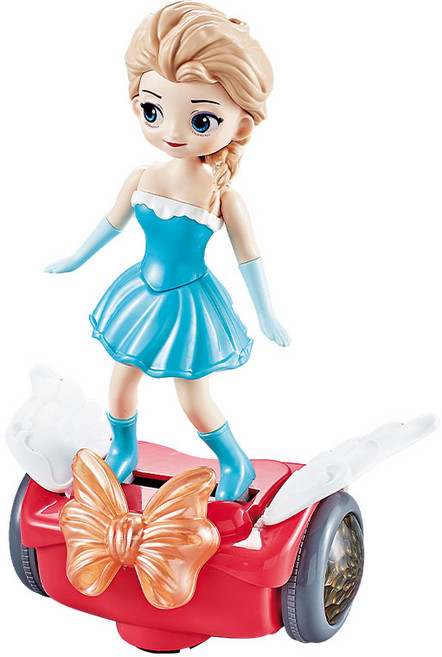 보드 타며 춤추는 공주들 멜로디 댄싱 LED 불빛 여아 단체 선물 장난감, 금발의 공주, 1개