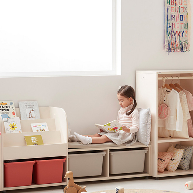 일룸 [일룸] 에디키즈 벤치수납장, IV몸통+아이보리PL박스