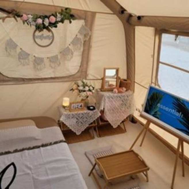CAMPING DECO 인디언즈 에어텐트 8.0 카페트 호환러그 캠핑용카페트, 블랙 색상