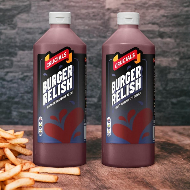 영국 크루셜스 버거 랠리쉬 소스 1리터 x2팩 핫도그 햄버거 렐리쉬, 2개, 1L