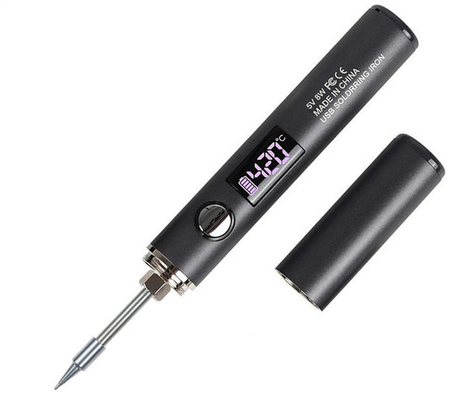 프리라이프 - USB 휴대형 무선 인두 인두기 납땜 납땜기, KJXL001 그레이