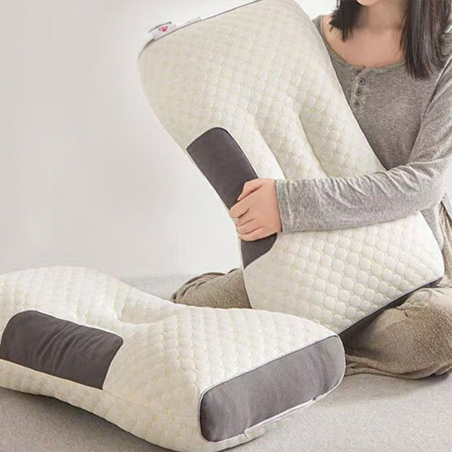 1+1 48*74cm 900g 꿀잠베개 목편한 경추베개, 2개