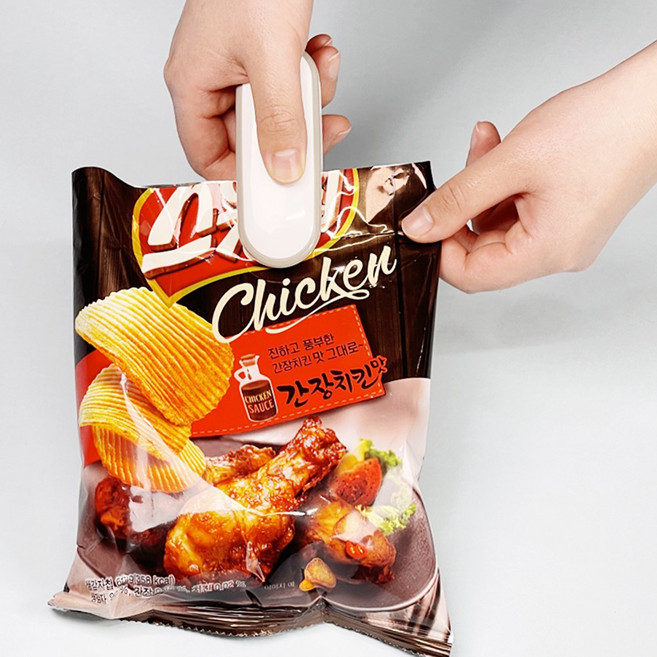 욕실의여왕 3초 매직 미니 실링기 밀봉기 가정용 비닐, 그레이, 1개