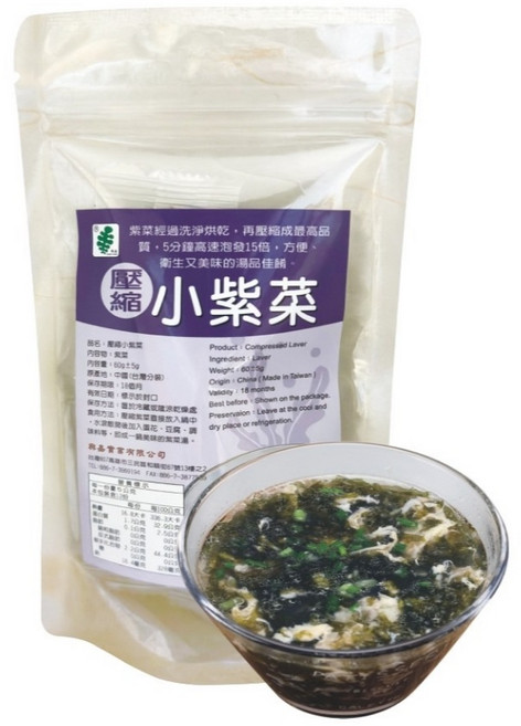 興嘉 壓縮小紫菜, 1個, 壓縮小紫菜60g