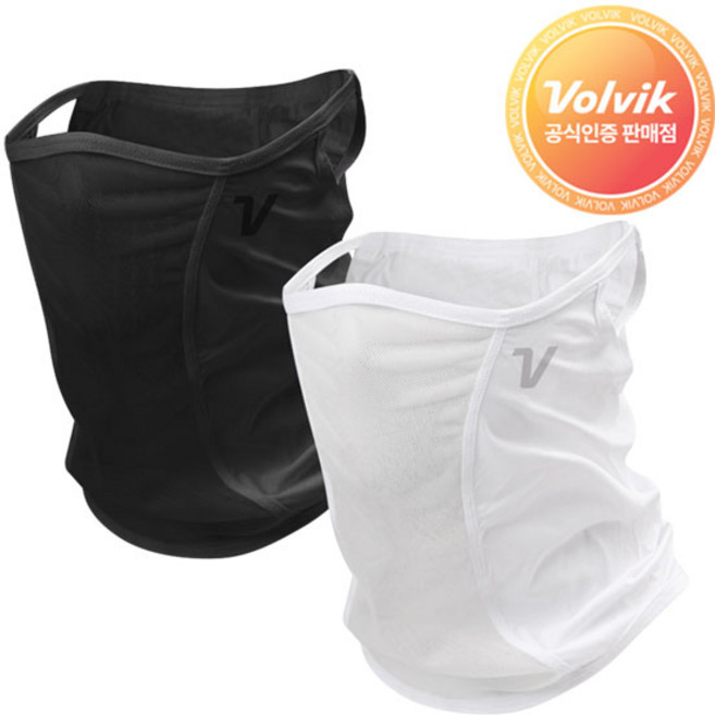 볼빅 2024 자외선차단 쿨링효과 아쿠아 냉감 골프 마스크, 화이트, 1개