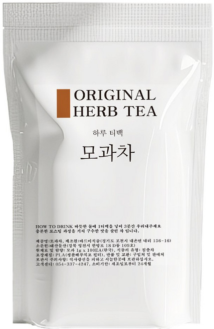 국산 모과차 생분해 티백, 1개, 100개입, 1g