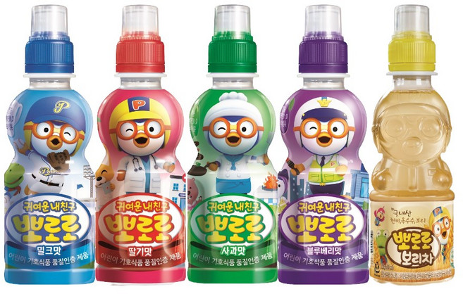 팔도 뽀로로음료 5종 혼합구성 (블루베리5+사과5+밀크5+딸기5+보리차4 총 24개), 24개