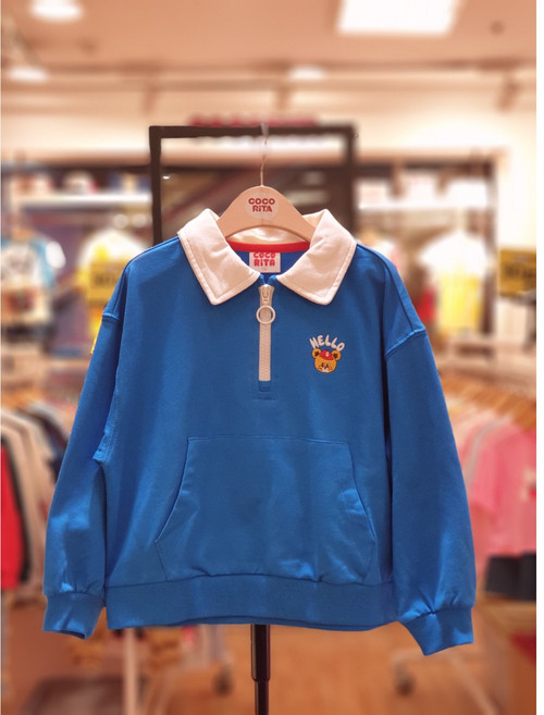 코코리따 24년가을신상품70% 하프집업 카라 스웻셔츠 CEMA248E3 동수원