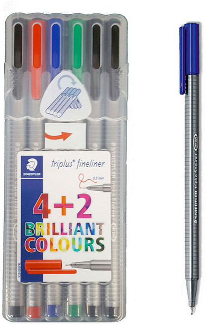 스테들러 피그먼트 라이너 308SB6P, 334SB6P4, 1개