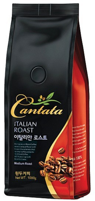 칸타타 이탈리안로스트 원두커피, 홀빈(분쇄안함), 1kg, 1개