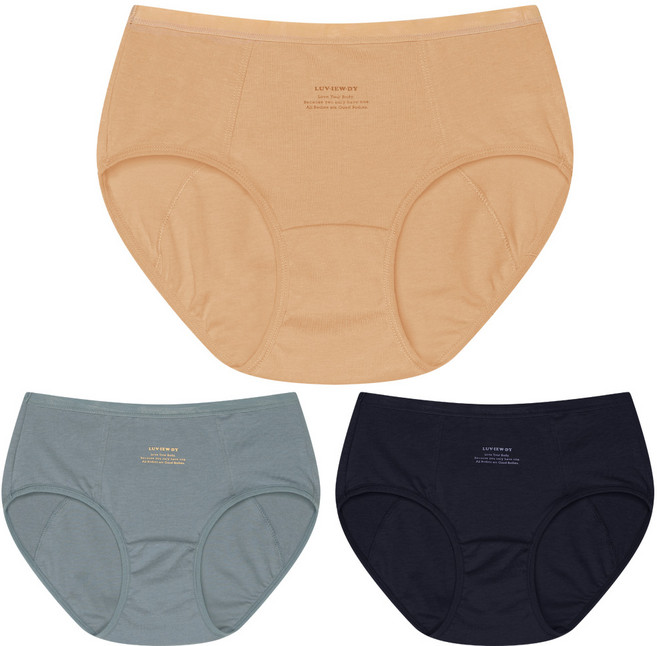 물랑루즈 러뷰디 면스판 하이웨스트 위생팬티 3매입