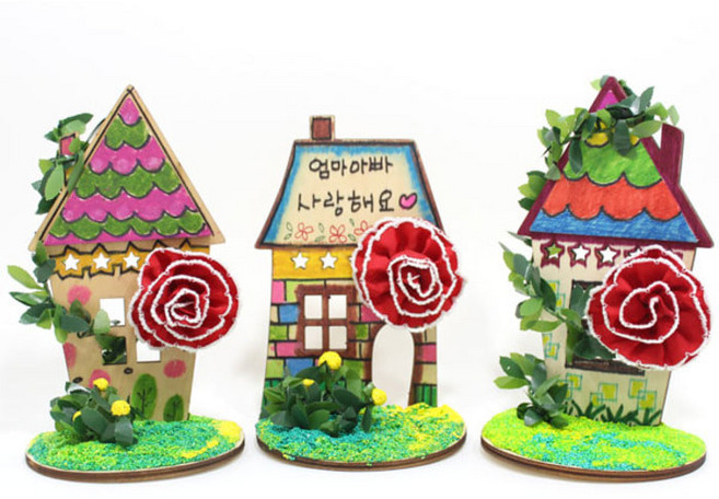 카네이션 하우스-폼 클레이 (1인용) 어버이날 선물 만들기, 1개