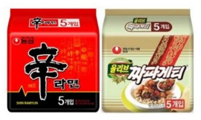 농심 신라면 멀티(5입) 1팩 + 짜파게티 총10봉, 10개