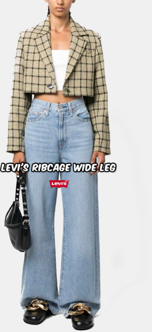 리바이스 립케이지 와이드 레그 여성 와이드 청바지 A6081-0002