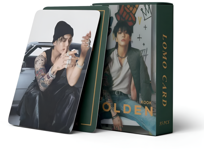 [원스트리글로벌] BTS 정국 GOLDEN 버전 포카세트 55장, 기본컬러, GOLDEN포카