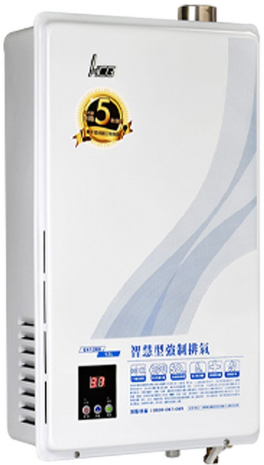HCG 和成 GH-1266 12公升 數位恆溫強制排氣熱水器 能源效率第2級, 1個, 天然瓦斯