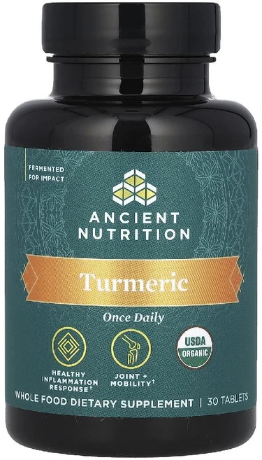 앤시언트뉴트리션 강황 터메릭 뉴메릭 흑후추 열매 Turmeric 30정, 1개 - 쿠팡
