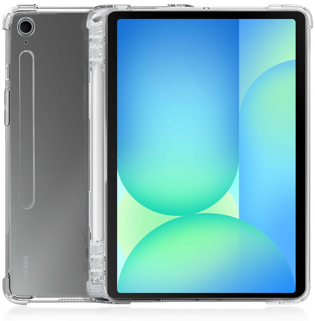 더조은셀러 갤럭시탭 펜수납 에어범퍼 젤리 케이스, 투명