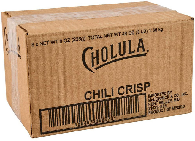 Cholula 칠리 크리스프 소스 바삭한 토핑 226.8g 6팩