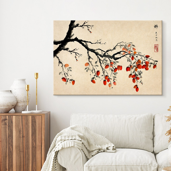 더아트컴퍼니 돈들어오는 감나무 그림 액자 21종 풍수그림 거실인테리어 개업선물 어버이날선물 캔버스액자 현관그림 사무실 회사 사업운 금전운 인테리어, 13. 돈들어오는 감나무