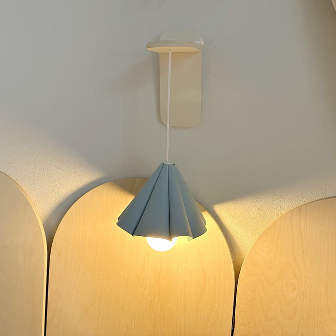 아기방꾸미기 소품 가죽등 전구 포함, 옐로우+우드거치대