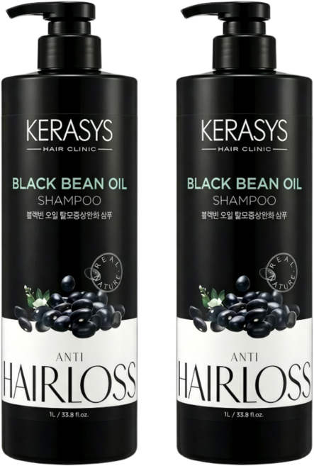 케라시스 블랙빈오일 탈모 증상 완화 샴푸, 1L, 2개