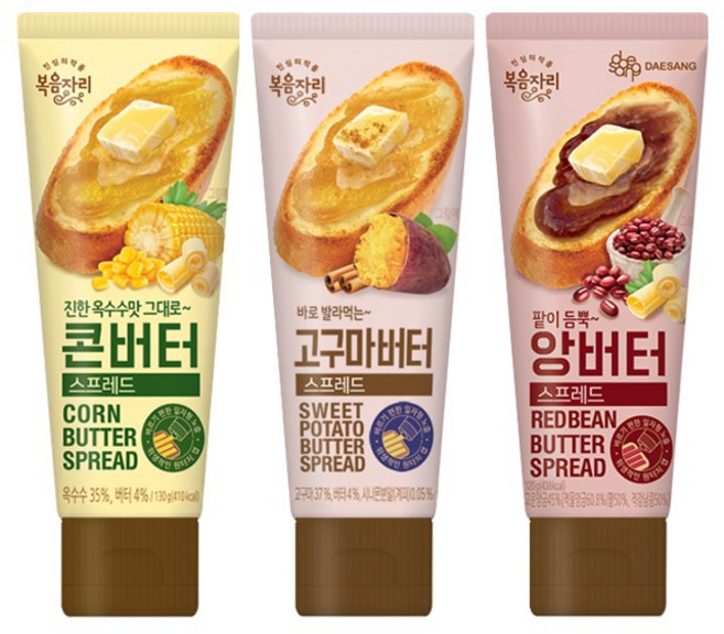 복음자리 짜먹는 스프레드 콘버터 +고구마버터 +앙버터 (총3개), 130g, 3개