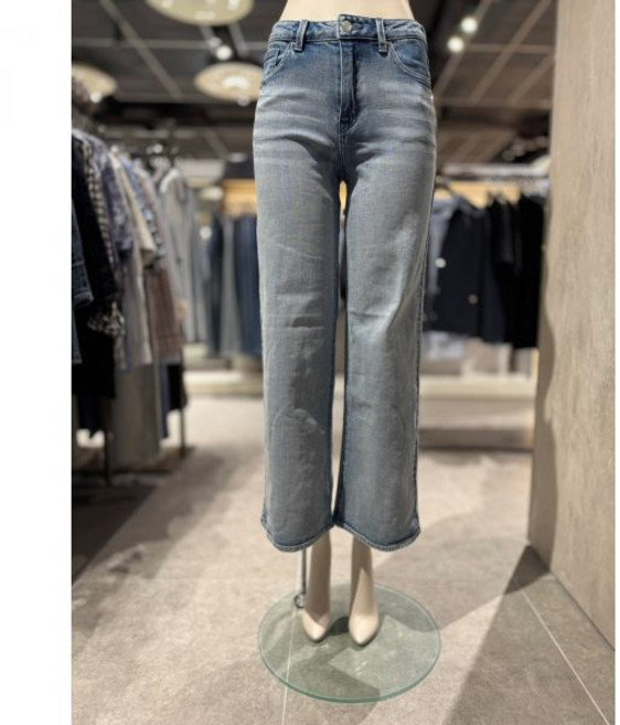게스 GUESS 진 여성 MBL톤 와이드 스트레이트 청 바지 OQ1D5095 577005
