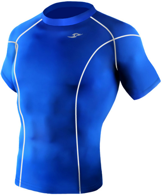 테이크파이브 남자 기능성 머슬핏 반팔 스포츠이너웨어 블루