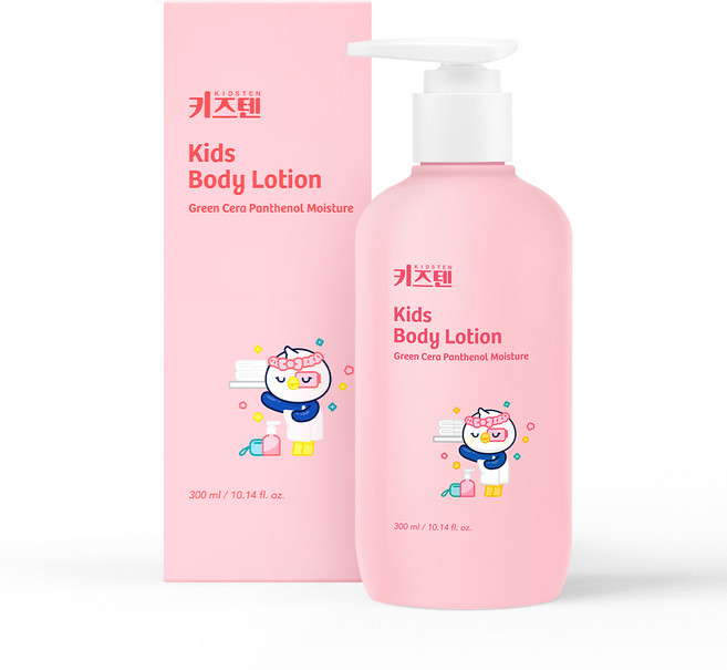 키즈텐 아기 유아 어린이 키즈 초등학생 순한 목욕 천연 고보습 바디 로션, 1개, 300ml