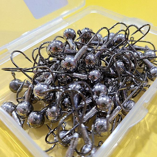 [라이트피싱] 대용량 루어 웜 지그헤드 덕용 벌크 쏘가리 꺽지 우럭 배스 광어 바늘, 4호, 1개