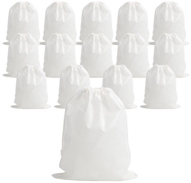 마켓리움 다용도 부직포 주머니 더스트백 15개입 특대형 41*51cm, 1세트, 화이트