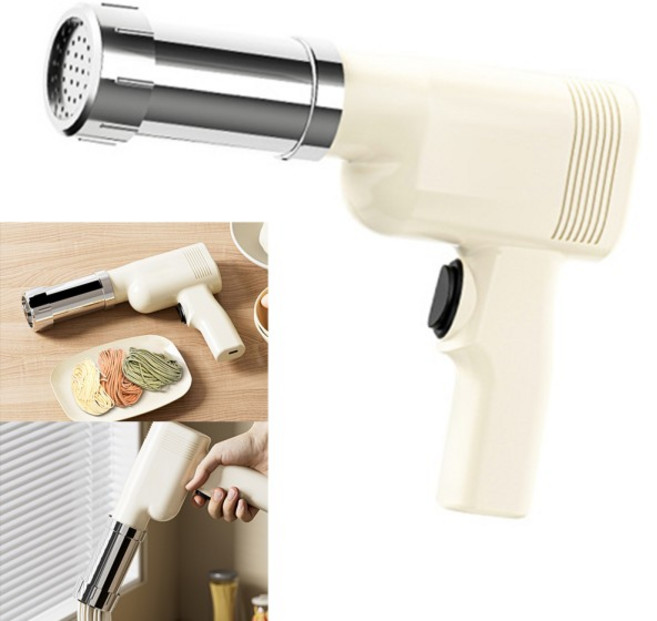 자동 국수 제조기 무선 핸드헬드 국수 프레스 건 5 금형 USB 충전 수제 파스타