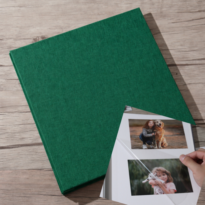 미리모아 초음파 네컷 대용량 접착식 앨범, 120매, 그린